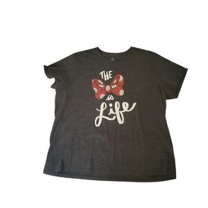 Disney Gray and Red Graphic Short Sleeve Tee